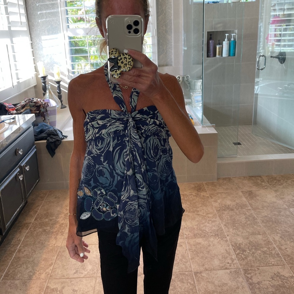 Rebecca Taylor silk halter top